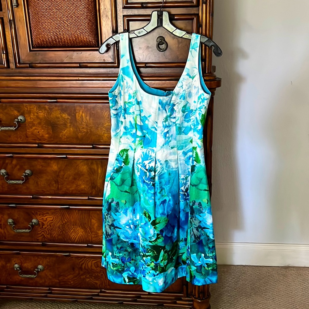 Nine West Garden Party Cocktail Dress Fit & Flare Sz 4
